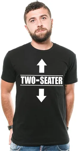Vista 3 de Camiseta divertida de dos plazas para hombre, camiseta divertida de dos plazas