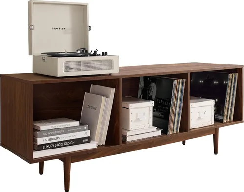 Vista 17 de Crosley Furniture Liam - Soporte para TV de almacenamiento de discos grande