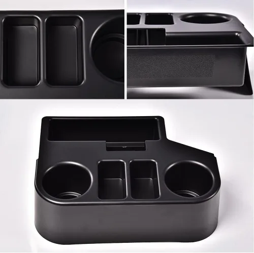 Vista 7 de PIT66 Soporte para taza de consola central, compatible con Dodge Ram 1500 2500 3500 1994-1997, color negro