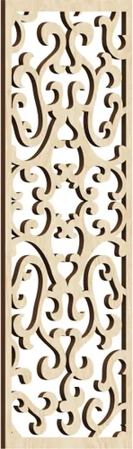 Vista 14 de 9 3/8 pulgadas de ancho x 24 3/8 pulgadas de alto x 1/4 de alto Smithfield paneles de pared de madera con calado, abedul