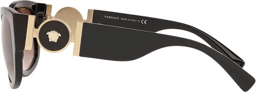 Vista 2 de Versace Gafas de sol para mujer marco negro lentes degradados de color marrón clarooscuro 2165in