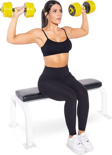 Vista 5 de ProsourceFit Juego de mancuernas y pesas ajustables, pesas libres 2 en 1, 44 libras, equipo de gimnasio en casa
