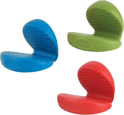 Vista 3 de Trudeau Stay Cool - Manopla de silicona para olla, color rojo, verde o azul (azul)