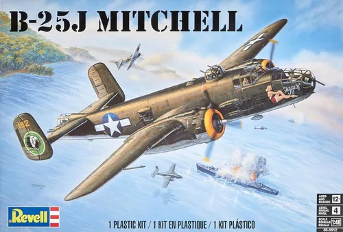 Vista 2 de Revell 1: 48 B25J Mitchell, marrón