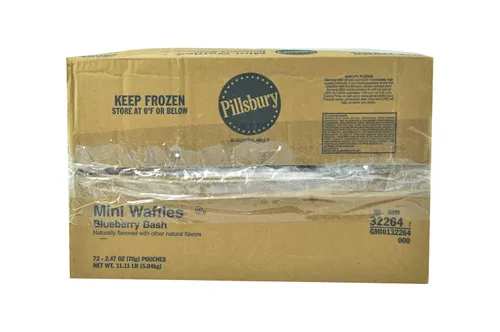 Vista 4 de Pillsbury Blueberry Bash Mini Waffles, 2.47 onzas, 72 por caja.