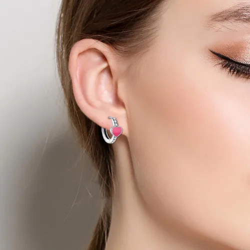 Vista 3 de Aretes para mujer, de plata 925, hipoalergénicos, para aniversario, regalo para mujer