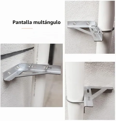 Vista 5 de Primst Soporte en L resistente, soporte de montaje en pared de acero inoxidable para montaje en techo, abrazadera de soporte triangular