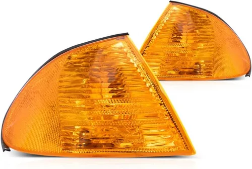 Vista 4 de KarParts360 Para 2001 BMW 330i Parque/luz de señal Par de conductor y pasajero lado sedán/vagón con bombillas reemplaza BM2520104 BM2521104 BM2521104