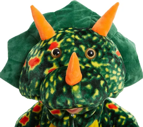 Vista 2 de CASABACO Disfraz de dinosaurio para adultos, pijama de una sola pieza