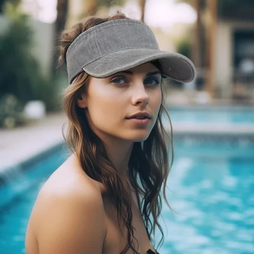 Vista 4 de Washed Distressed Sun Visors for Women Men, Plain Sports Sun Hat Outdoor Beach Cap Sun Protection