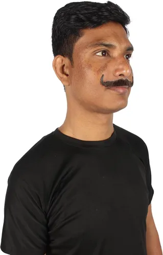 Vista 8 de HPO Bigote clásico para adultos y hombres Varios colores Cabello facial falso novedoso Accesorio de disfraz para adultos