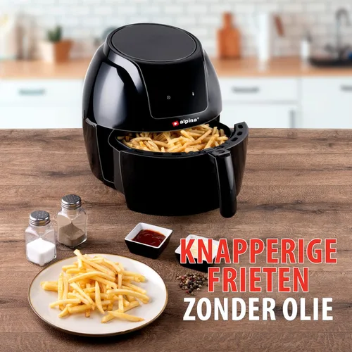 Vista 8 de alpina Air Fryer Oil Free Deep Fryer 5 Litre Electric Deep Fryer with Non-Stick Coating Digital Touch Screen 7-8 People