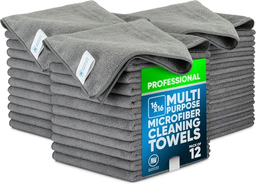 Vista 15 de Toalla Buff Pro de Microfibra de Superficie Múltiple - Paquete de 12 unidades - Paños de limpieza premium - Limpia, quita el polvo, pule, absorbe