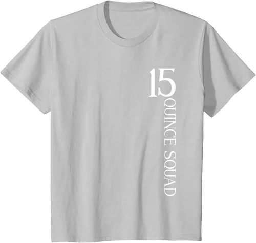 Vista 40 de Quince Squad Quinceanera 15th Birthday - Camiseta de quinceañera para niñas Asphalt Grey