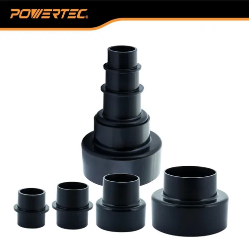 Vista 3 de POWERTEC 70297 Adaptador modular paso 4 en 1 - Compra accesorios de manguera para colector de polvo Vac