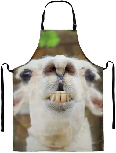 Vista 14 de Dellukee Delantal ajustable de cocina con bolsillo para mujeres y hombres, delantales impermeables