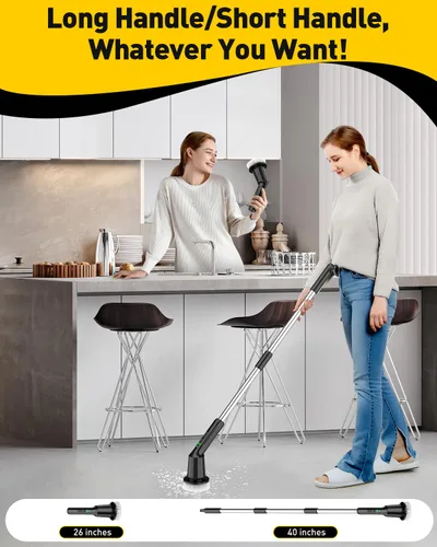 Vista 6 de Electric Spin Scrubber for Bathroom, Shower Scrubber with Long Handle