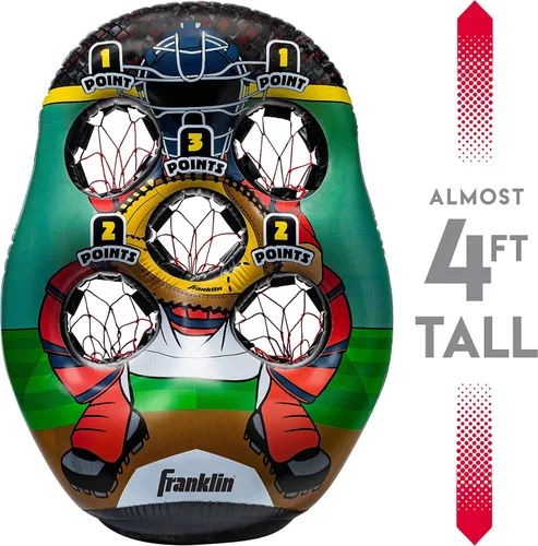 Vista 3 de Franklin Sports Juego Inflable de Lanzamiento de Objetivo para Niños - Juego Mini de Lanzamiento - Juego de Juguete Portátil para Interiores