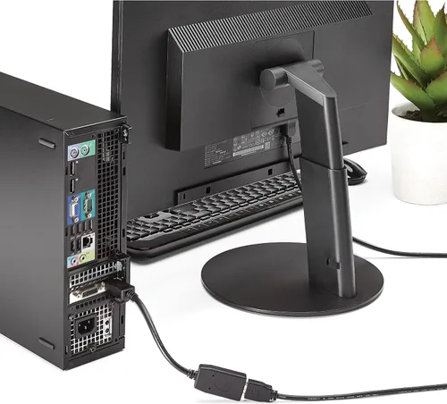 Vista 7 de Conversor de video con DisplayPort a HDMI 4K con audio, de la marca StarTech Estándar Negro