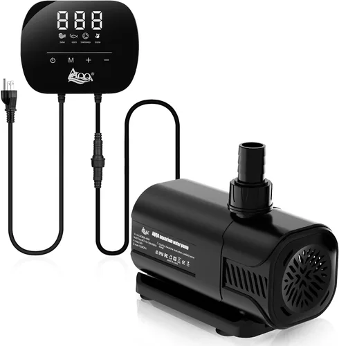Vista 8 de AQQA Bomba de agua para acuario, bomba de retorno controlable con pantalla LCD, modo de flujo constante+modo de fabricación de ondas+modo