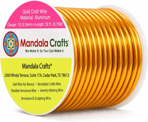 Vista 10 de Mandala Crafts - Alambre de aluminio anodizado de calibre 22 para hacer joyas - 137.2 m de alambre flexible surtido y coloreado - Doble para bonsái