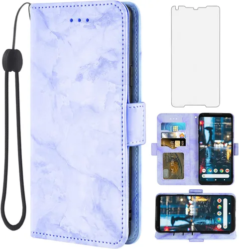 Vista 9 de Asuwish Funda compatible con Google Pixel 2 XL y protector de pantalla de vidrio templado, accesorios para celulares, ranura para tarjetero, función
