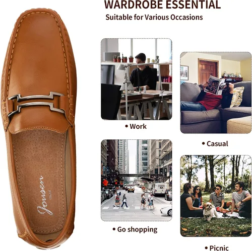 Vista 5 de Jousen Mocasines para hombre estilo casual sin cordones ligeros para conducir