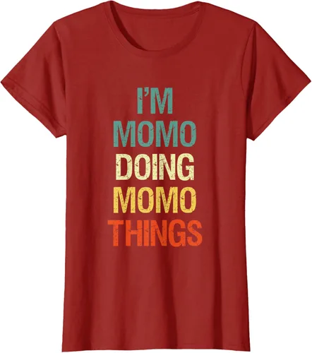 Vista 71 de I'M Momo Doing Momo Things - Camiseta de regalo con nombre personalizado, Negro, S