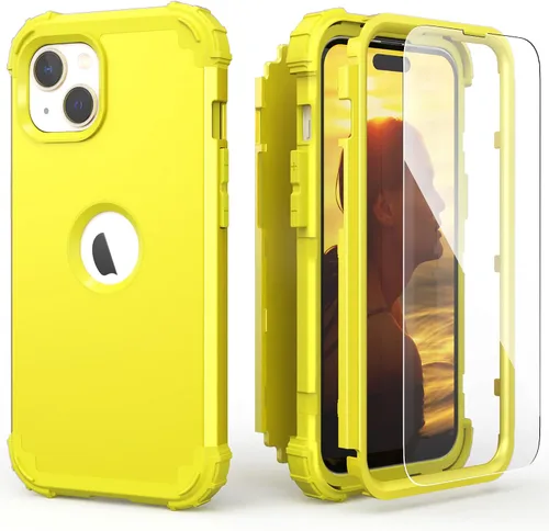 Vista 15 de IDweel Funda para iPhone 13 con Protector de Pantalla, para Funda iPhone 14, Híbrida Resistente a Golpes de Servicio Pesado Protección Cubierta Dura
