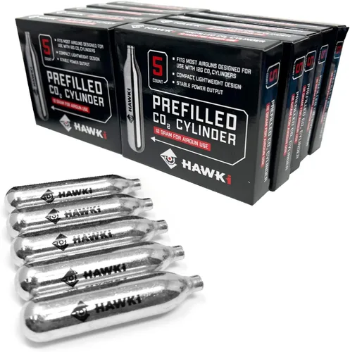 Vista 11 de Hawki Cartuchos de CO2 de 0.42 oz para pistolas de aire, pistolas BB, pistolas de Airsoft y accesorios de paintball