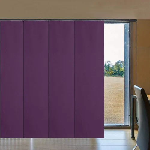 Vista 20 de LETAU - Persianas corredizas 100% opacas con riel, hechas verticalmente para ventanas grandes, puertas corredizas, espacios abiertos y divisores