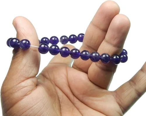 Vista 3 de Pulsera con cuentas de piedras preciosas de 0.315in para hombre y mujer.