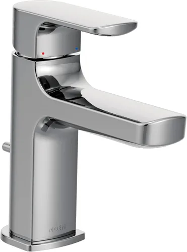 Vista 7 de Moen 6900BN Rizon - Grifo de baño moderno de una manija con conjunto de drenaje, níquel cepillado