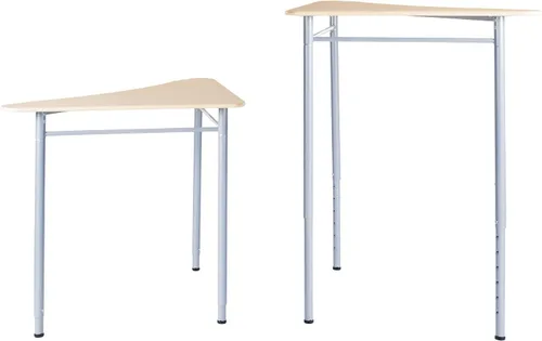 Vista 7 de Guidecraft Escritorio de pie ajustable - Triángulo: escritorio de estudio de madera para niños y adultos, mesa de altura ajustable con patas