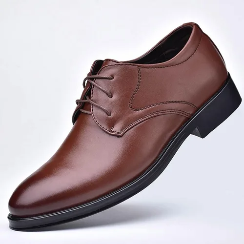 Vista 5 de Zapatos de vestir casuales para hombres y hombres, zapatos de vestir de estilo moderno, transpirables, con cordones, para hombre