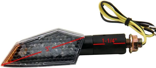 Vista 3 de Black Long Stem LED Motorcycle Turn Signals Lights Indicators Blinkers Compatible for Kawasaki Ninja H2R