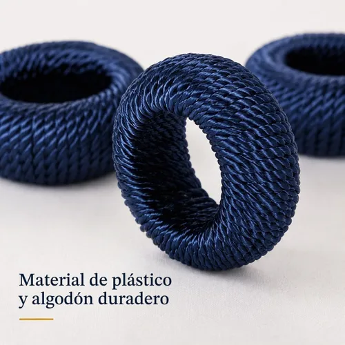 Vista 7 de Servilleteros rústicos juego de 12 - Soportes de servilleta de rayón para decoración de mesa, bodas, cenas y uso diario - Servilleteros