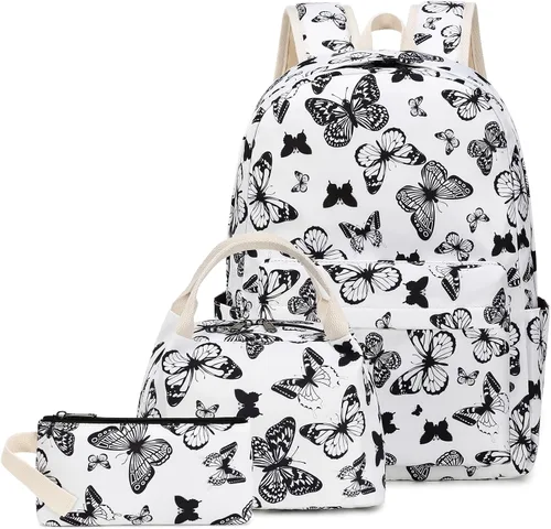 Vista 10 de Joyfulife Mochilas para niñas, mochilas para niños, mochilas para adolescentes, mochila para estudiantes escolares con lonchera, bolsas para lápices