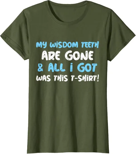 Vista 46 de My Wisdom Teeth Are Gone! Camiseta divertida de muelas del juicio, Negro