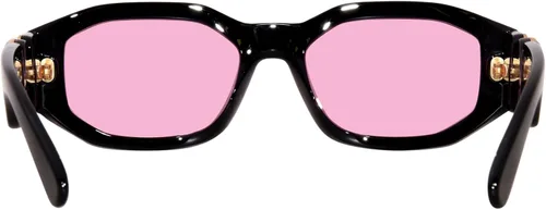 Vista 4 de Versace VE 4361 GB184 Gafas de sol geométricas de plástico negro lente rosa