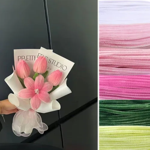 Vista 8 de Pipe Cleaners Bulk 200Pcs - 20 Colors Chenille Stems for Crafts, 11.81" Long x 0.23" Pipe Cleaner Crafts, Art & Craft Supplies for DIY Projects