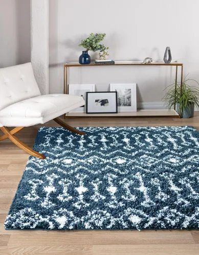 Vista 23 de Unique Loom Moroccan Trellis Shag Collection - Alfombra de área - Meknes (2 pies 2 pulgadas x 3 pies 1 pulgada, rectangular, marrón claro/marfil)