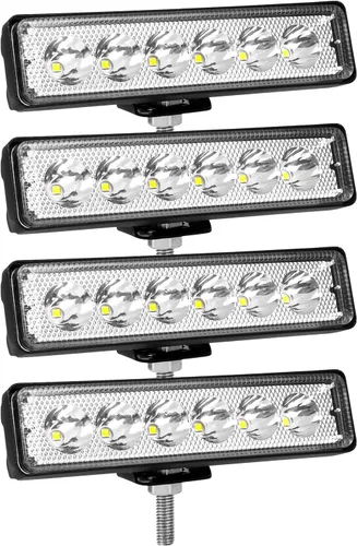 Vista 10 de SKYWORLD 2 unids 6 pulgadas 18 W delgado mini LED barra de luz de trabajo haz de una sola fila pequeña conducción niebla luz fuera de carretera