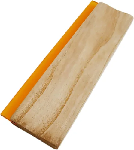 Vista 4 de TECHTONGDA Raspador de aceite de madera de goma para impresión de pantalla de seda 75 durómetro 6.3inch