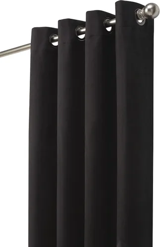 Vista 3 de Loft Living Nova Total Blackout - Cortina de gamuza sintética tejida, 54 x 84 pulgadas, color negro
