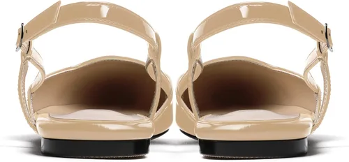 Vista 4 de SKYSTERRY Zapatos de vestir de oficina con hebilla de patente para mujer