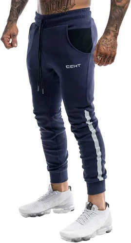 Vista 8 de Wangdo - Pantalones de gimnasio delgados para hombre, pantalones deportivos de entrenamiento cónicos, pantalones deportivos casuales para correr