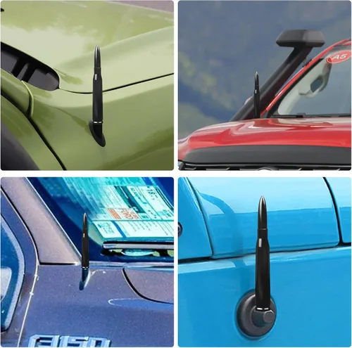 Vista 7 de Antena de bala para automóvil, accesorios de decoración exterior de camión, antena de repuesto de vehículo de automóvil con Ford F150 F250 F350RAM