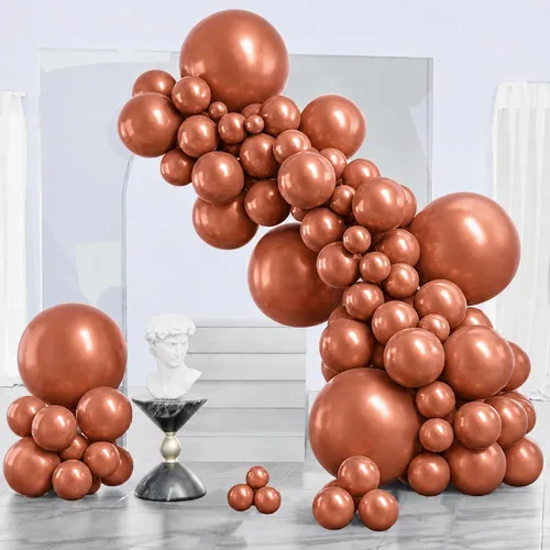Vista 57 de PartyWoo - Globos de color nude, 140 unidades, color albaricoque, estilo bohemio, otoño, diferentes tamaños Albaricoque-f05
