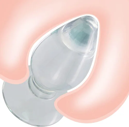 Vista 6 de Enorme tapón anal - Juguete anal estimulante de la próstata con fuerte ventosa para principiantes, hombres y mujeres, pareja (S) transparente
